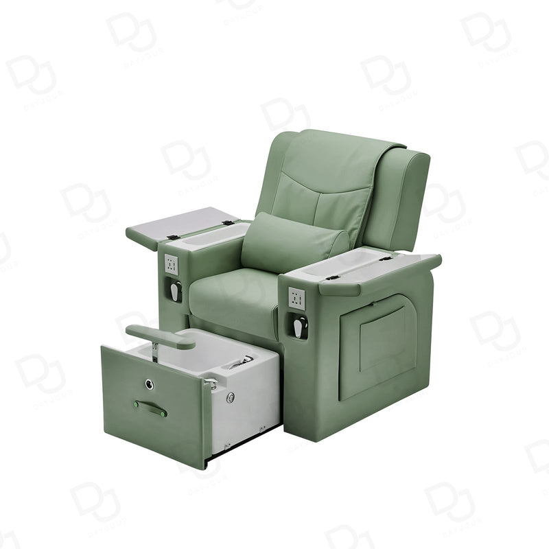 All-in-One Green Spa Chair for Pedicure & Manicure – Professional Salon & Spa Equipment - Manicure pedicure chair in UAE - Nail studio furniture Qatar - Dayjour - UAE