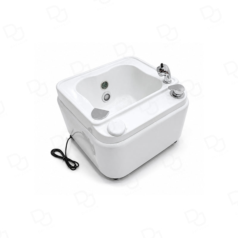 professional white foot spa bath basin with remote control for pedicure and spa treatments