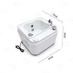 professional white foot spa bath basin with remote control for pedicure and spa treatments