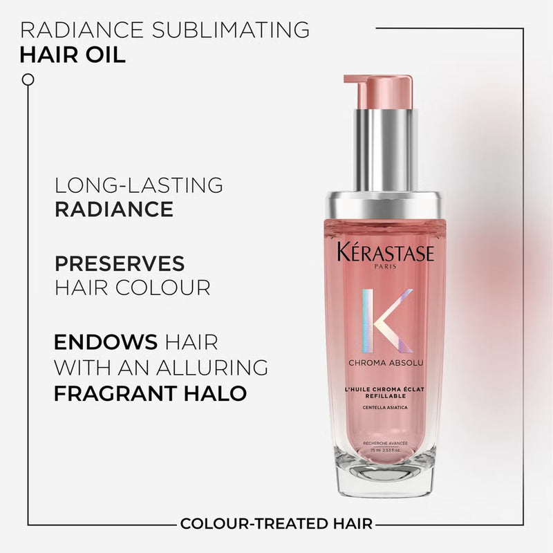 Kérastase Chroma Éclat Radiance Hair Oil – Shine & Color Protection for Colored Hair - Kerastase UAE - Hair oil - chroma absolu hair oil - Dayjour