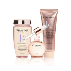 Kerastase Gloss Absolu Glaze Hydra Shampoo, Conditioner & Hair Oil Kit- hair treatment kit- hair care- hair styling- kerastase- gloss absolu- hydra glaze- shampoo- conditioner- hair oil- dayjour- UAE