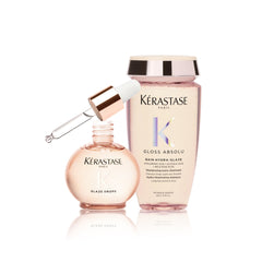 Kerastase Gloss Absolu Glaze Hydra Shampoo & Hair Oil Duo Pack-hair care- hair treatment- kerastase- gloss absolu- hair oil- shampoo- dayjour- UAE