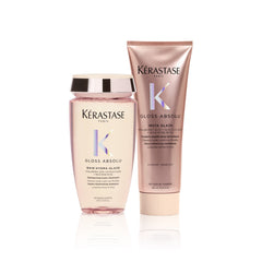 Kerastase Gloss Absolu Glaze Shampoo & Conditioner Duo Pack- haircare- shampoo- conditioner- gloss absolu- kerastase- package- dayjour- UAE- longhair- antifrizz