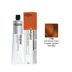Loreal Professional Hair Color Majirel 50ml 7.43 Copper Golden Blonde (HT Revel Color)-L’Oreal hair color-loreal uae- loreal professional- Dayjour