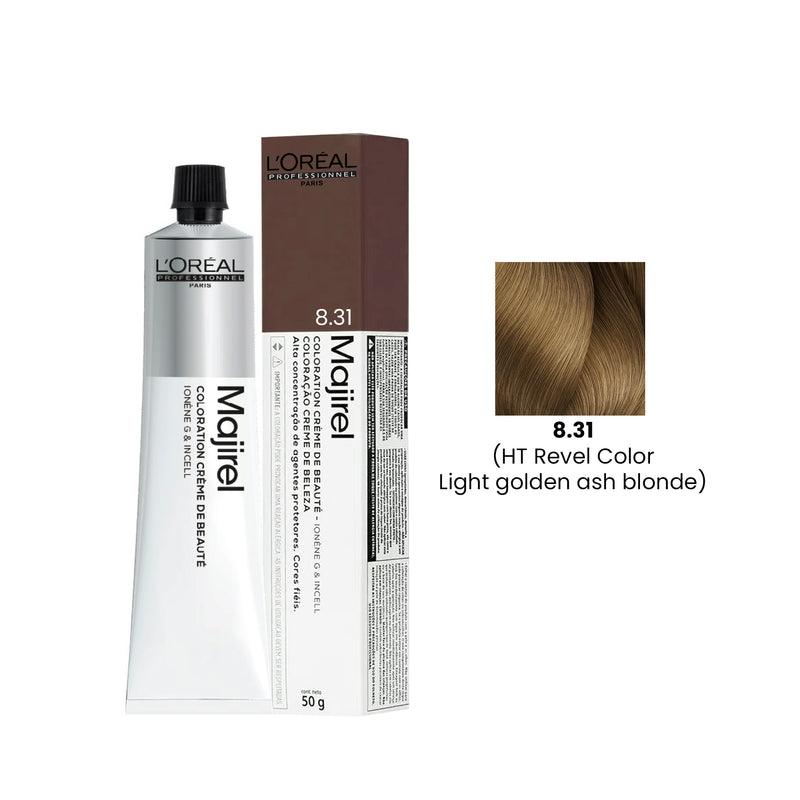 Loreal Professional Hair Color Majirel 50ml 8.31 Light Golden Ash Blonde (HT Revel Color)-L’Oreal hair color-loreal uae- loreal professional- Dayjour