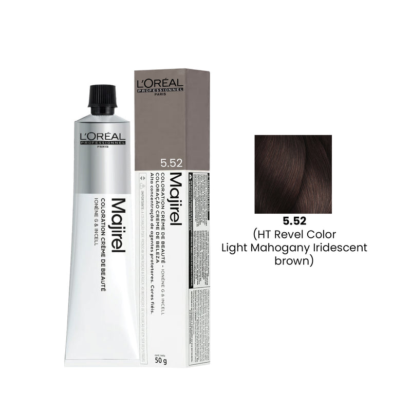 Loreal Professional Hair Color Majirel 50ml 5.52 Light Mahogany Iridescent Brown(HT Revel Color)-L’Oreal hair color-loreal uae- loreal professional- Dayjour