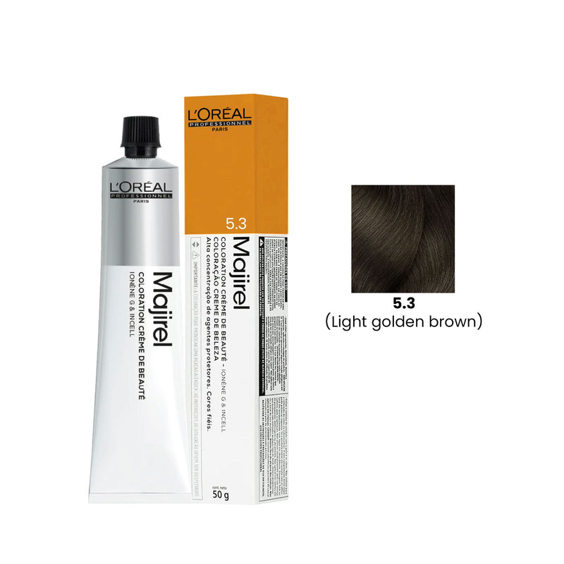 Loreal Professional Hair Color Majirel 60ml 5.3 Light Golden Brown - Loreal majirel hair color -  Loreal hair color in UAE - Dayjour - Majirel professional hair color