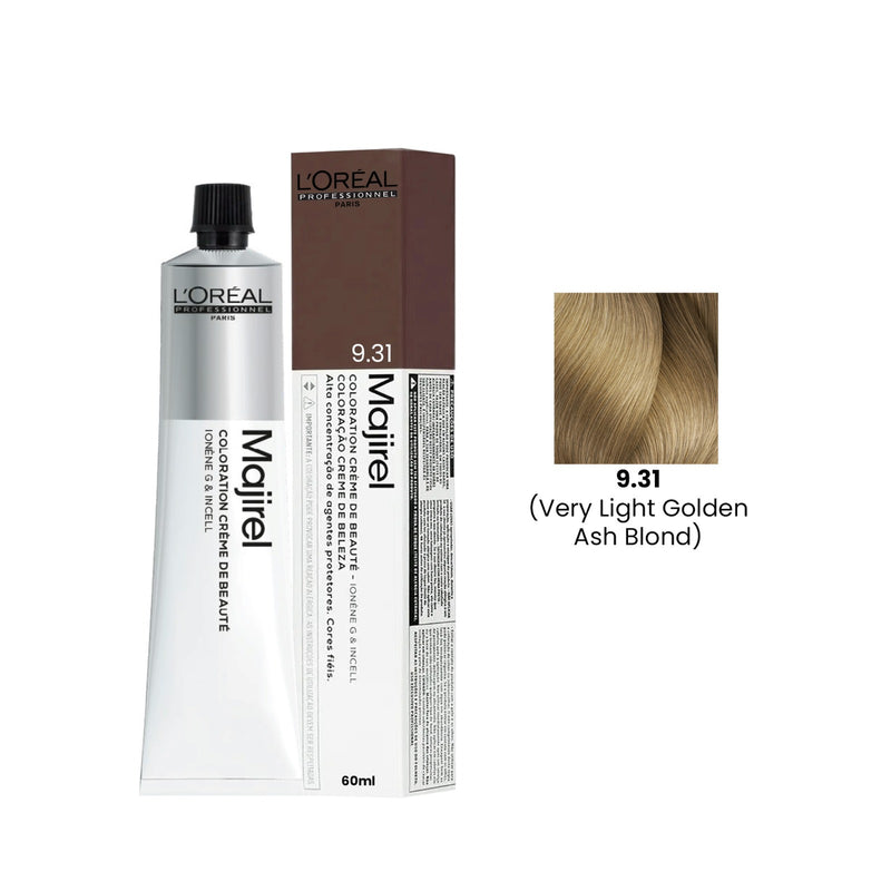 L'Oréal Professionnel Majirel 9.31 Very Light Golden Ash Blonde Hair Color 60ml