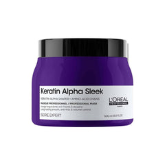 L'Oréal Professionnel Keratin Alpha Sleek Hair Mask 500ml salon smoothing treatment anti-frizz hair mask UAE