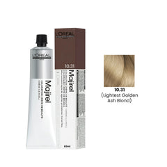 L'Oréal Professionnel Majirel 10.31 Lightest Golden Ash Blonde Hair Color 60ml professional salon hair dye