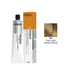 L'Oréal Professionnel Majirel 9.3 Very Light Golden Blonde 60ml permanent salon hair color with warm golden tones