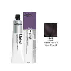 L’Oréal Professionnel Majirel 5.26 DM5 hair color 60ml tube iridescent red light brown salon professional hair dye UAE