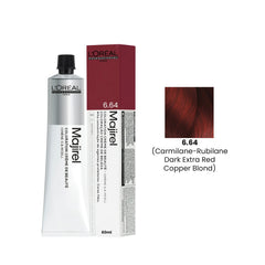 L’Oréal Majirel 6.64 hair color 60ml tube red copper blonde salon professional hair dye UAE