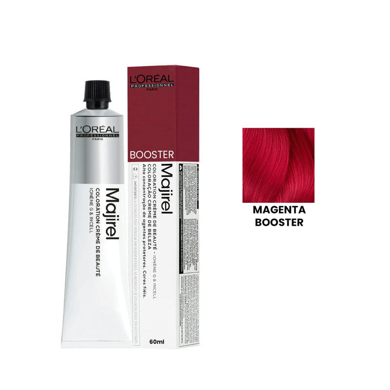 L'Oreal Majirel Booster Magenta - Majirel Magenta Booster UAE - L'Oreal hair color booster - Magenta hair colour booster - Majirel colour intensifier - professional hair colour UAE - salon hair colour - L'Oreal Professionnel UAE - Majirel booster 60ml