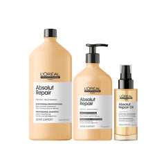 LOreal Professionnel SE Absolut Repair Shampoo 1500ml, Conditioner 750ml & Hair oil 90 ml - dayjour