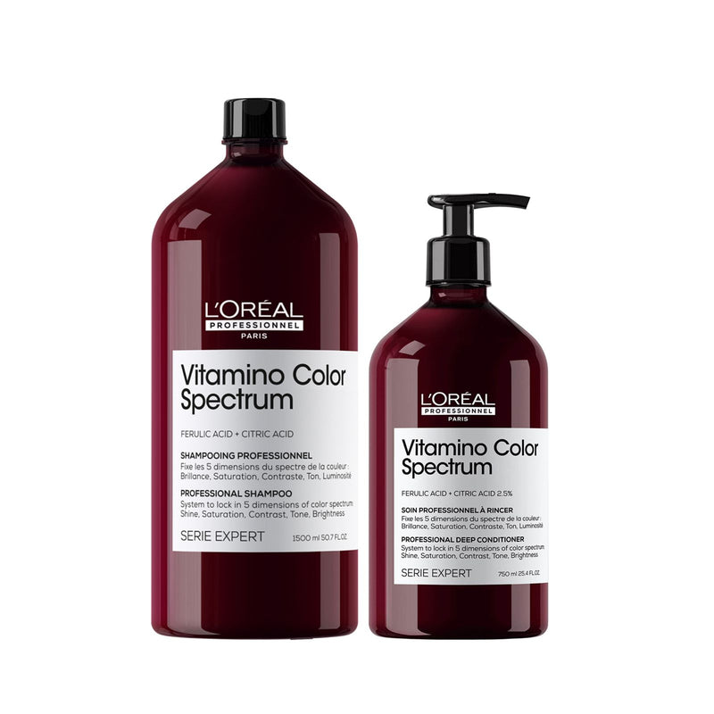 L’Oréal Professionnel Vitamino Color Spectrum Shampoo & Conditioner Package – Salon Size
