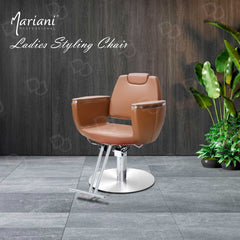 Ladies Hair Cutting Chair Light Brown