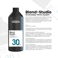 Loreal Professional Blond Studio Oil Developer 9% 30 Volume Oxydant 1000ml Bottle