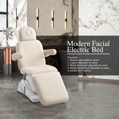 Luxury Multi Function Facial massage Treatment Chair/Bed - Off White - Dayjour