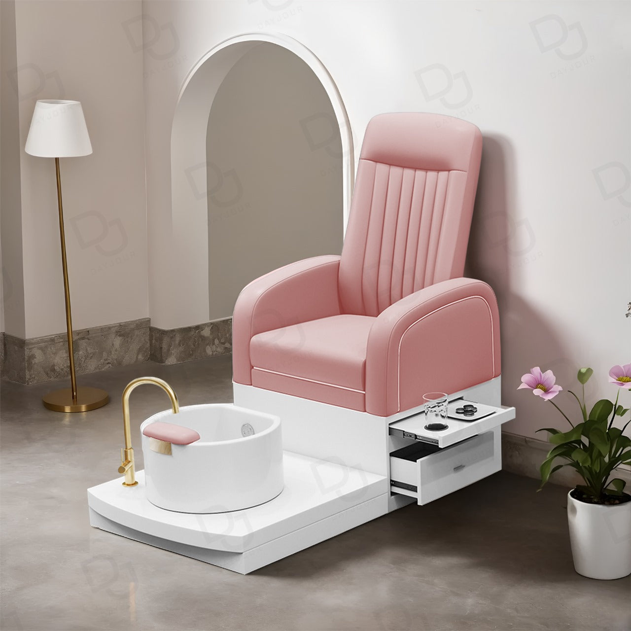 Luxury Salon Spa Pedicure Chair Station Pink Dayjour