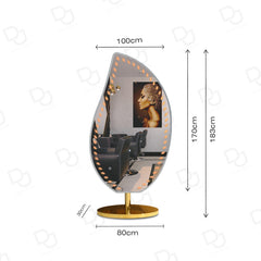 Mirror with LED light Leaf Shape Design - salon mirror - dayjour