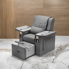 Multi-Functional Grey Pedicure & Manicure Massage Chair with Pull-Out Foot Bath – Professional Spa & Salon Chair with Reclining Back - pedicure chair Saudi Arabia - Manicure chair Qatar - Dayjour - UAE