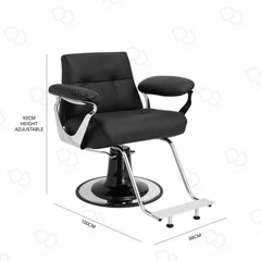 Professional Black & Silver Ladies Hair Styling Chair for Salons