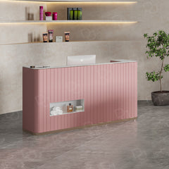 Modern Reception Salon Counter Desk Pink