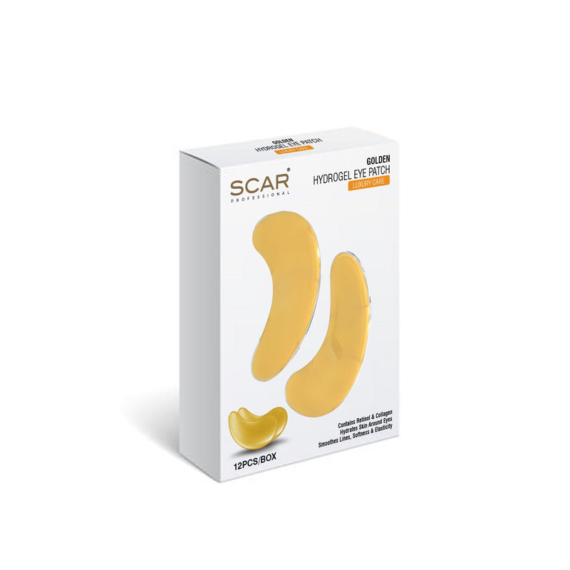 Scar Professional Golden Hydrogel Eye Patch with Sodium Hyaluronate, Retinol and Collagen for Hydrated and Smooth Under-Eye Skin