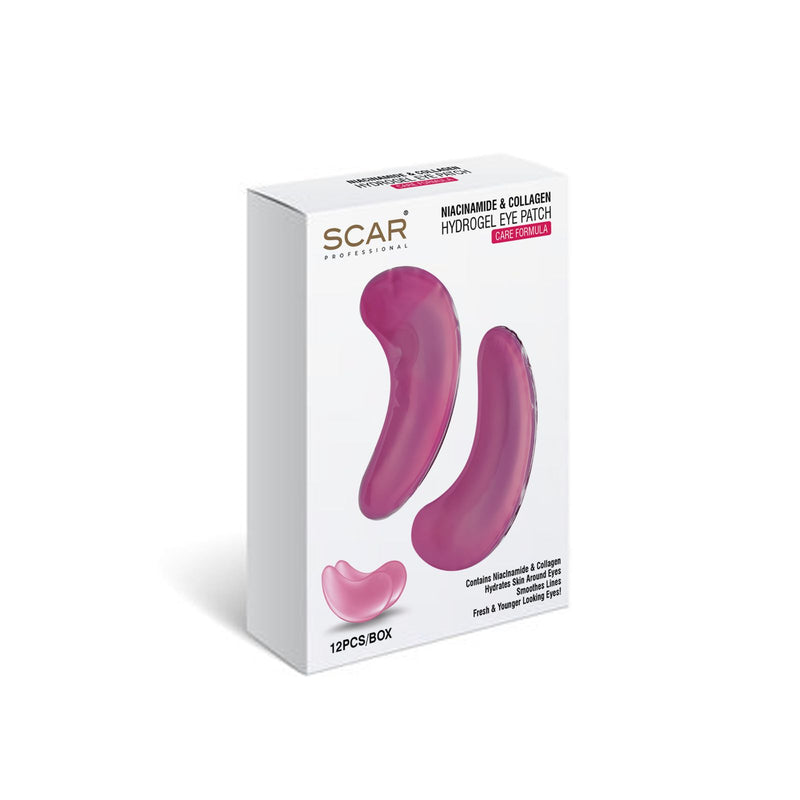 Scar Professional Niacinamide & Collagen Hydrogel Eye Patch for Moisturized and Refreshed Under -Eye Skin -Hydrogel Eye Patch UAE - Niacinamide Eye Mask - Collagen Eye Patch - Hydrating Under Eye Patch - Cooling Eye Patch - Eye Care Products UAE - Under Eye Treatment - Scar Professional Skincare