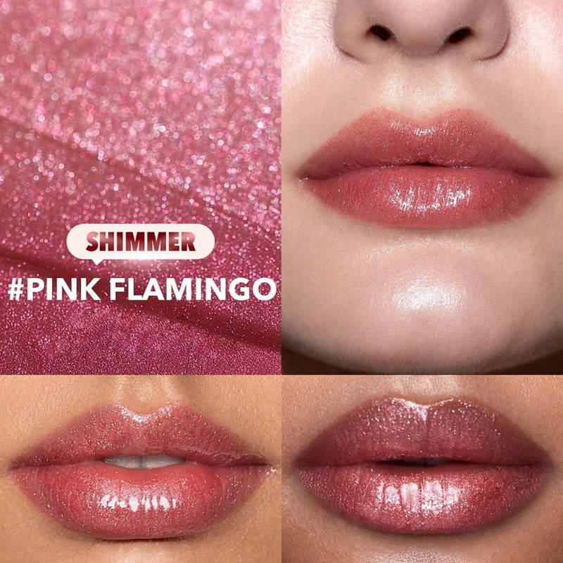 SHEGLAM Pink Flamingo Pout-Perfect Shimmer Lip Plumper - Dayjour UAE -lip gloss - booster lip gloss - lip plumper with sparkling finish - Sheglam UAE