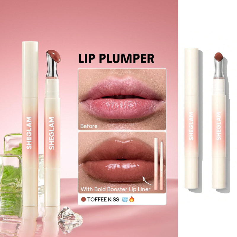 SHEGLAM Bold Booster Lip Plumper Toffee Kiss - Warm Caramel Lip Gloss UAE - Caramel Lip Gloss - Lip gloss - Lip booster - Sheglam UAE - Dayjour