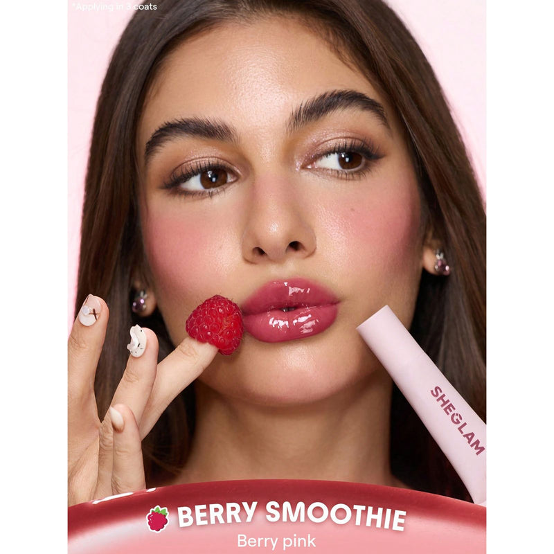 SHEGLAM Berry Smoothie Crystal Glaze Lip Gloss - Glossy Tint – Dayjour - lip gloss - Sheglam lip gloss in UAE