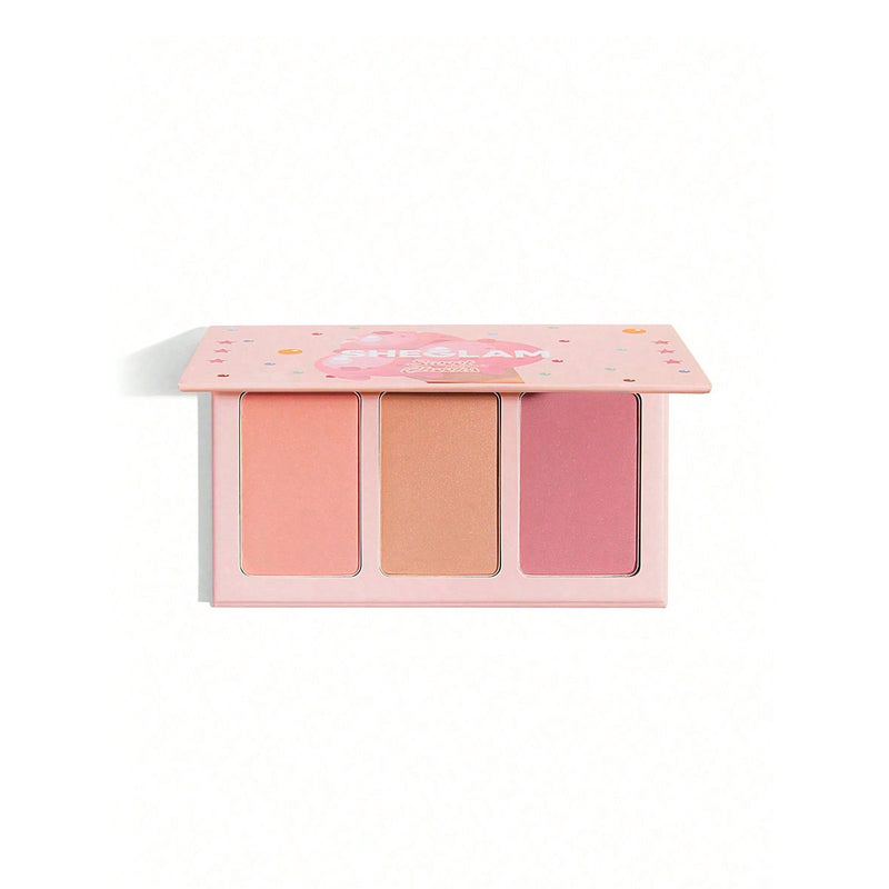 SHEGLAM Sweet Cheeks Blush Trio Enamored - 3-Shade Face Blush Palette - Blush Palette - Dayjour - SHEGLAM