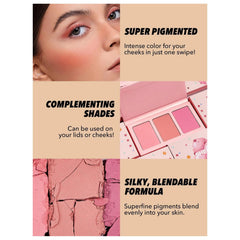 SHEGLAM Sweet Cheeks Blush Trio Sunset Cruise - Warm Peach Blush Palette UAE - Blush Palette - Sheglam blush - Dayjour