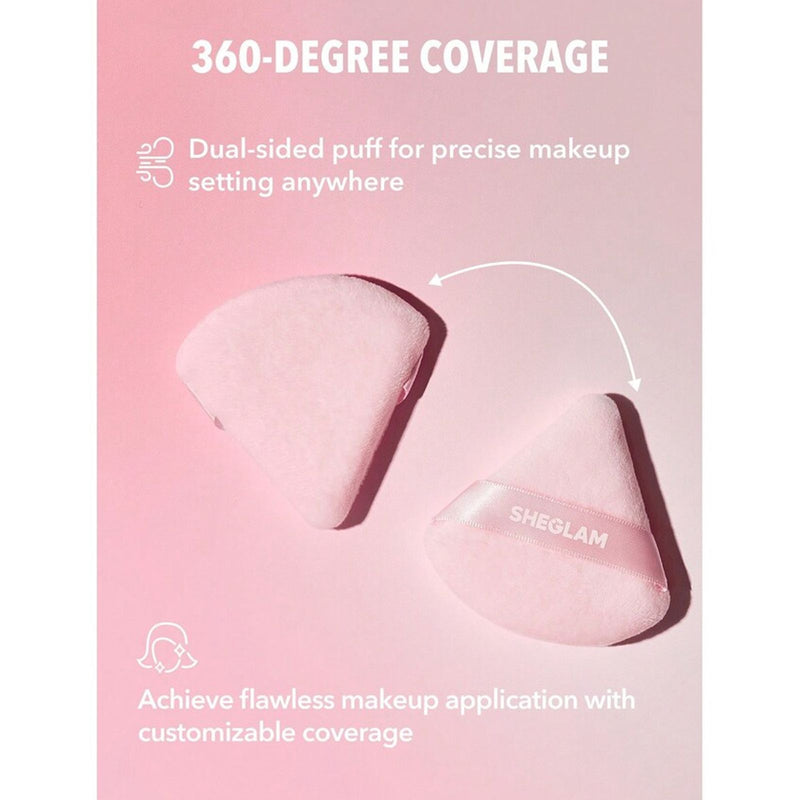 SHEGLAM Insta-Ready Powder Puff triangle makeup sponge - SHEGLAM powder puff UAE - makeup puff sponge - triangle powder puff UAE - makeup application sponge - setting powder puff UAE - beauty tools UAE