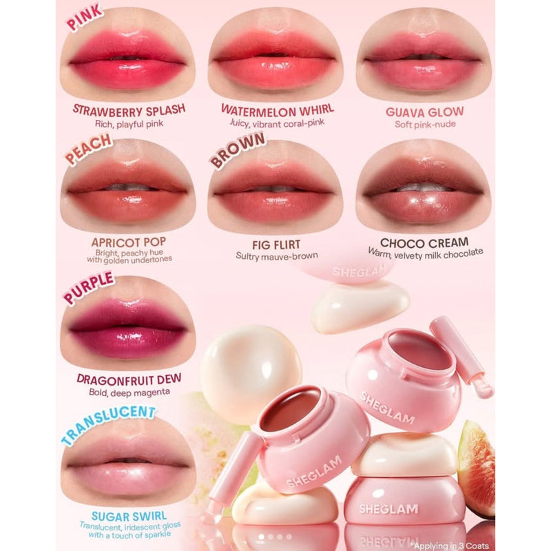 SHEGLAM Hydra Jelly Pocket Lip Jam Strawberry Splash | Juicy Glossy Lip Color - Lip color - Jelly Lip color in UAE - Sheglam UAE - Dayjour