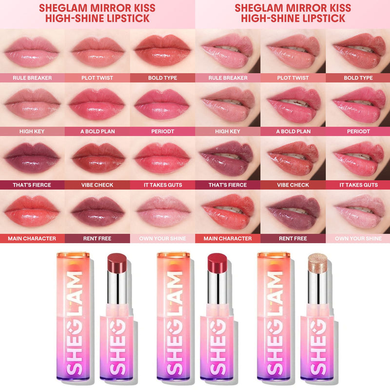 SHEGLAM Mirror Kiss High Shine Lipstick - Sheglam lipstick - Mirror shine lipstick - Sheglam online - SHEGLAM products in GCC - Dayjour