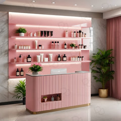 Salon Reception Desk Pink Medium - dayjour