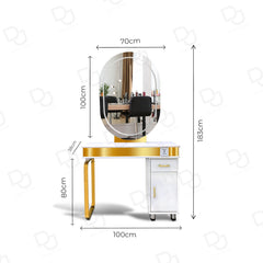 Salon Mirror With Led Light & Wireless Charger Point - Dayjour