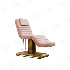 Salon Spa Facial Clinic Massage Electric Bed Pink with Golden Base - salon bed- massage bed-facial bed- dayjour  
