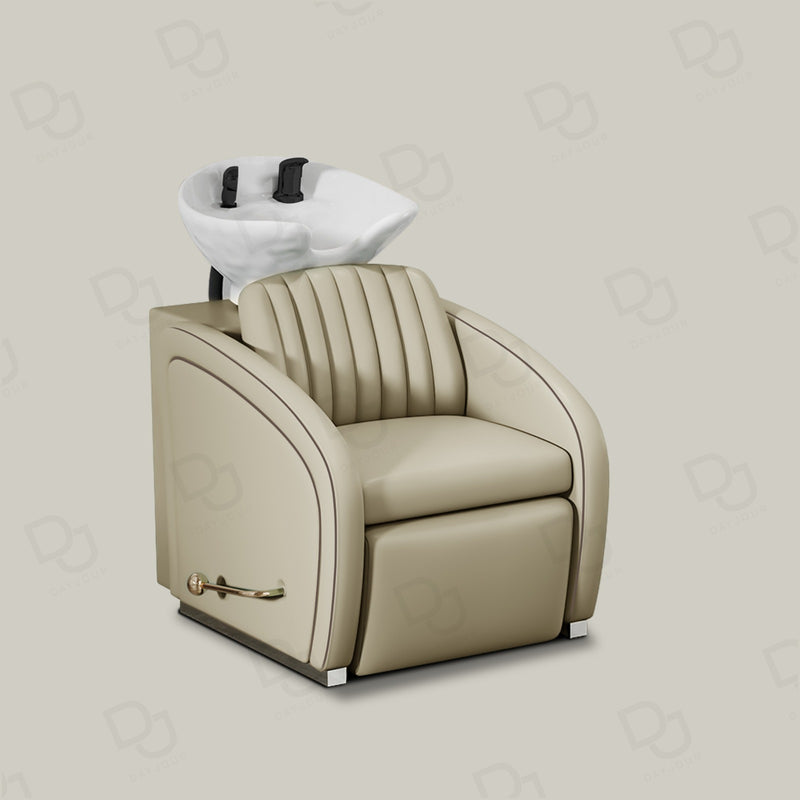 Salon Spa Hair Washing Shampoo Chair Beige Color - hair washing chair - shampoo chair - dayjour