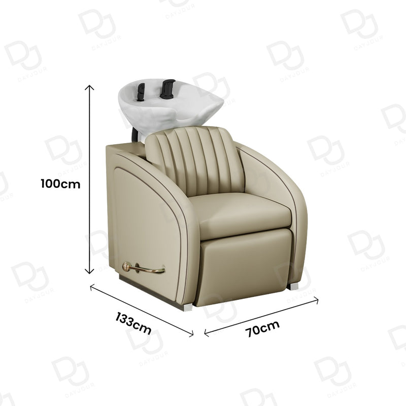 Salon Spa Hair Washing Shampoo Chair Beige Color - hair washing chair - shampoo chair - dayjour