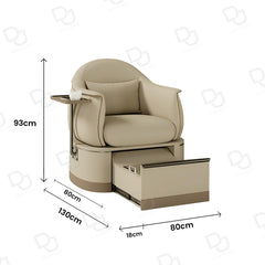 Salon Spa Pedicure Chair Station with Sliding Basin Beige Color - pedicure station uae - pedicure chair -dayjour 