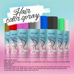 Hair Color Spray Scar 125ml - hair color spray - hair spray - pink hair color spray - Dayjour - UAE - back hair color spray - red hair color spray - green hair color spray - green hair color spray - gold hair color spray - silver hair color spray