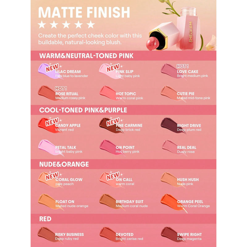 SHEGLAM Color Bloom Liquid Blush Real Deal - Soft Matte Liquid Blush UAE - Liquid Blush - shelam blush - Dayjour UAE