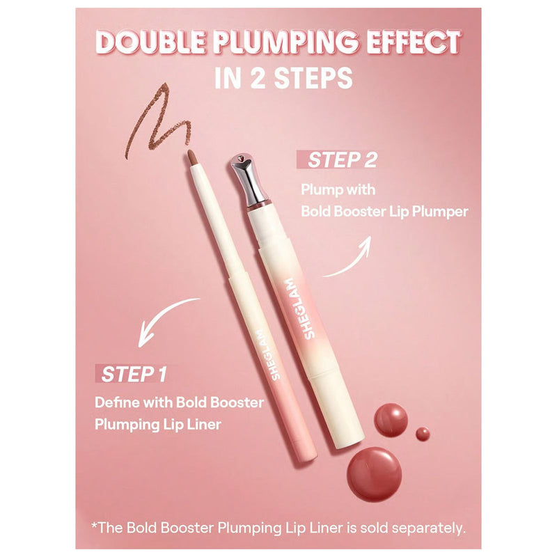 SHEGLAM Rosé Veil Lip Plumper – Soft Pink Gloss for Fuller Lips - Bold Booster Lip Plumper - lip gloss - Dayjour