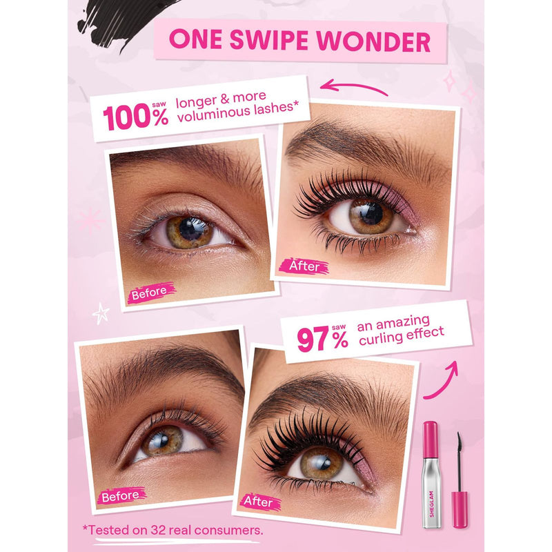 SHEGLAM Lashlighter Up & Out Mascara black lash lifting brush - Sheglam Mascara - Dayjour