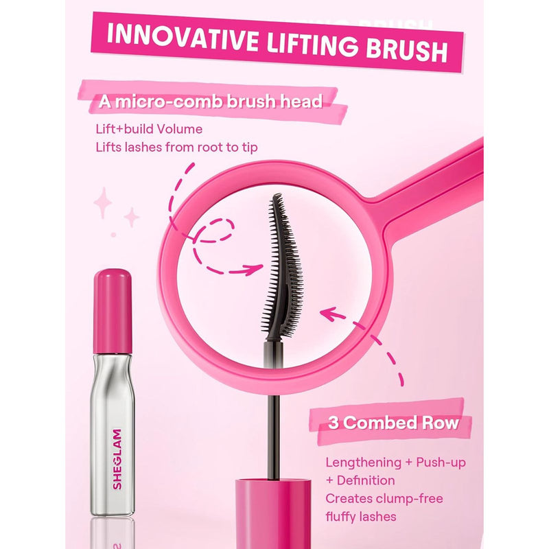 SHEGLAM Lashlighter Up & Out Mascara black lash lifting brush - Sheglam Mascara - Dayjour
