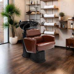Shine Brown Hair Washing Shampoo Chair for Professional Salon Spa - dayjour- hair washing chair- shampoo chair